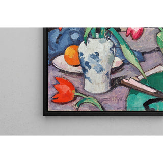 Reproduction Nature morte avec tulipes et éventail - Samuel John Peploe