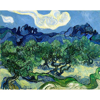 Reproduction Oliviers avec les Alpilles en arrière-plan - Vincent Van Gogh