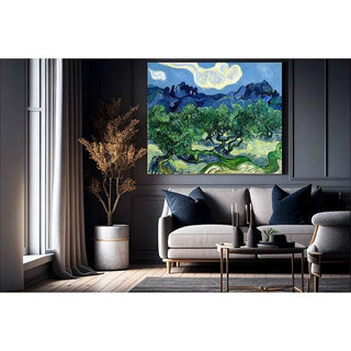 Reproduction Oliviers avec les Alpilles en arrière-plan - Vincent Van Gogh