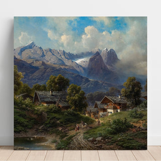 Reproduction Partenkirchen en Bavière au lever du soleil - Carl Millner