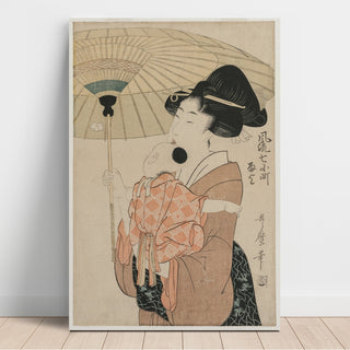 Reproduction Prayers for Rain, de la série Seven Elegant Komachi - Kitagawa Utamaro
