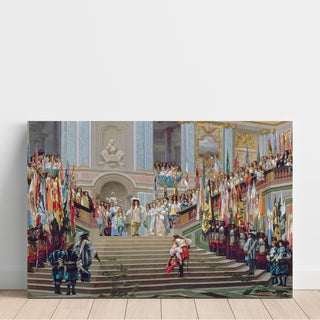 Reproduction Reception de Le Grand Condé par Louis XIV à Versailles en 1674 - Jean-Léon Gérôme