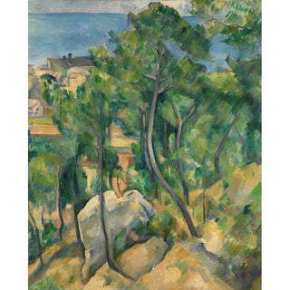 Reproduction Rochers, pins et mer à l'Estaque - Paul Cézanne