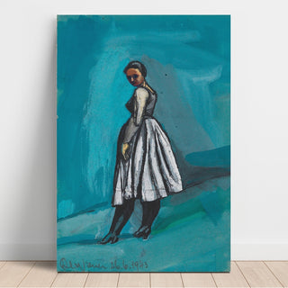 Reproduction Sans titre Femme en robe blanche et noire - Karl Wiener