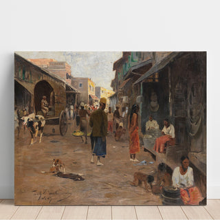Reproduction Scène de rue à Ceylan Sri Lanka - Wilhelm Kuhnert