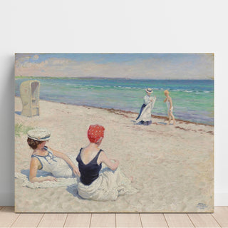 Reproduction Sur la plage, Falsterbo - Paul Fischer