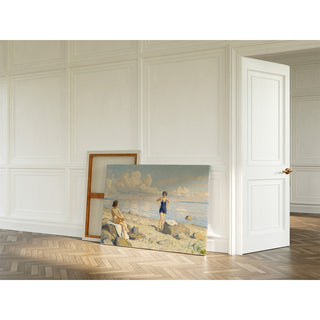 Reproduction Sur la plage - Paul Fischer