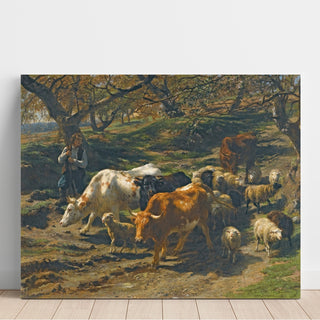 Reproduction Un Berger avec son Troupeau - Rosa Bonheur