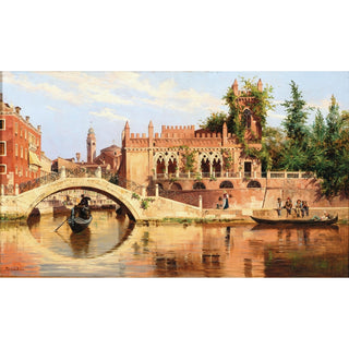 Reproduction Venise, vue du Ponte de la Calcina sur le Rio di San Vio - Antonietta Brandeis