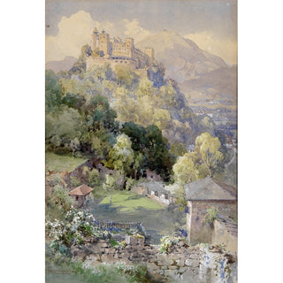 Reproduction Vue sur la forteresse de Hohensalzburg - Edward Theodore Compton