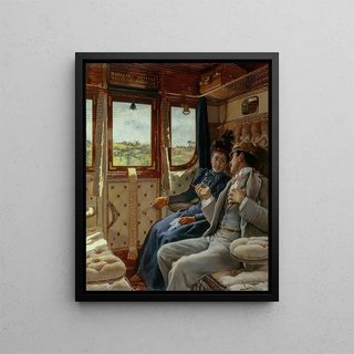 Ricardo LopezCabrera - Couple dans un compartiment de train.webp