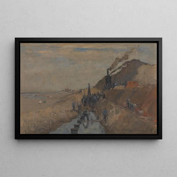 Richard Baseleer - Dike Building on the Beach at Knokke.webp