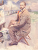 L'artiste peignant au bord de la mer - Richard Baseleer — vista de la obra