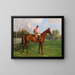 Titina with jockey Bernard Carlslake - Richard Benno Adam — framed artwork on a wall