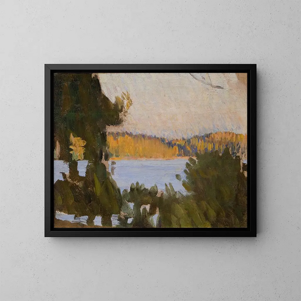 Playa en Sbyholm - Richard Bergh — cuadro enmarcado en la pared