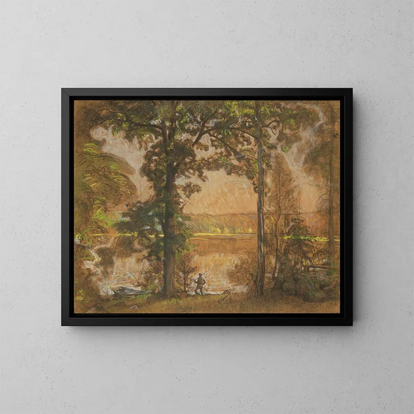 Paisaje de neumáticos - Richard Bergh — cuadro enmarcado en la pared