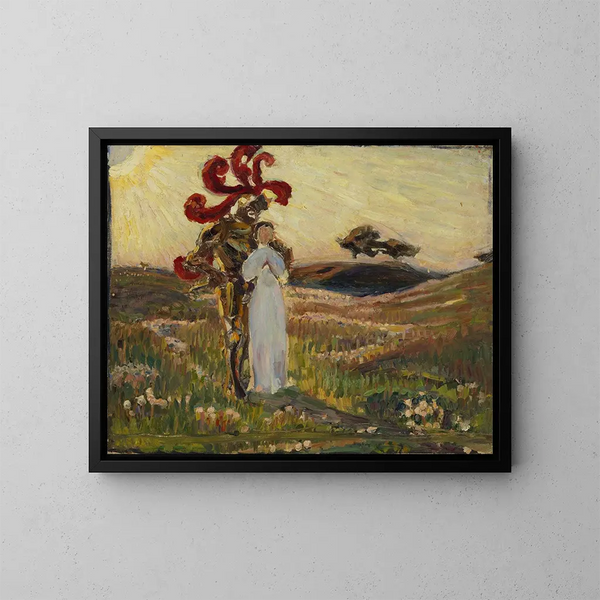 Esquisse pour Le Chevalier et la Servante - Richard Bergh — cuadro enmarcado en la pared