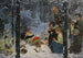 Niños en la nieve - Richard Borrmeister — vista de la obra