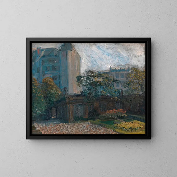 de la corte del palacio de Liechtenstein en Viena - Richard Gerstl — cuadro enmarcado en la pared