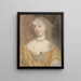 Portrait of a lady's head and shoulders - Richard Gibson — framed artwork on a wall