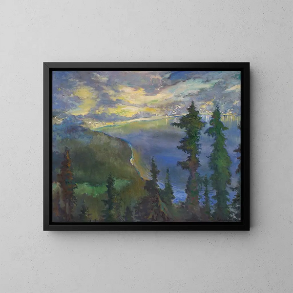 Altaussee - Richard Harlfinger — cuadro enmarcado en la pared