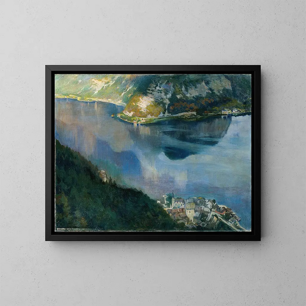 Lago de Hallstatt - Richard Harlfinger — cuadro enmarcado en la pared