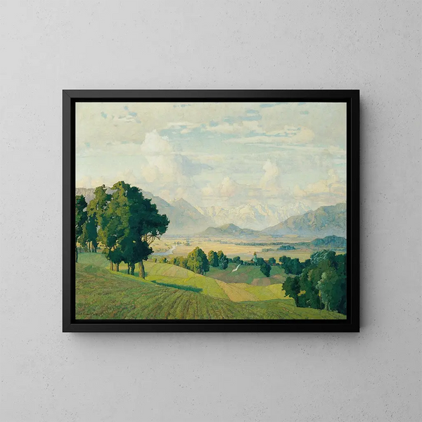 Paisaje en Alta Baviera - Richard Kaiser — cuadro enmarcado en la pared
