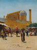 Bazar en Samarcanda - Richard Karlovich Zommer — vista de la obra