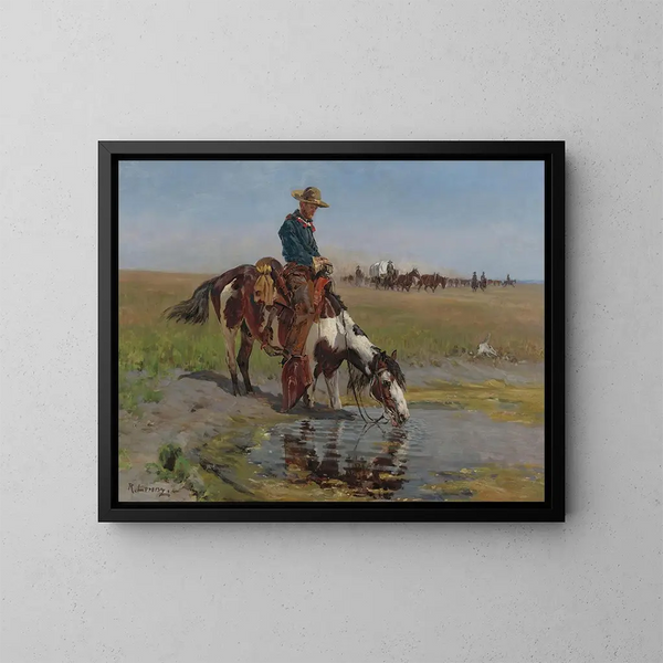 At the water's edge - Richard Lorenz — framed artwork on a wall