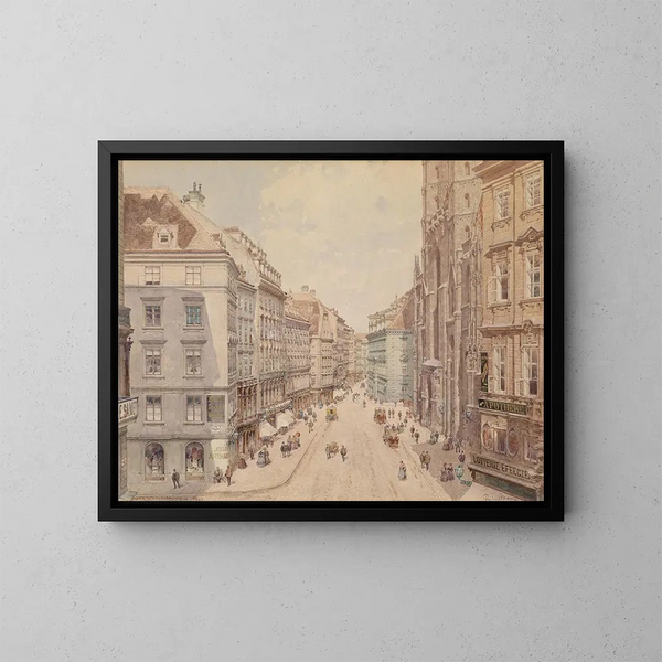 Viena, la plaza Saint-Étienne - Richard Moser — cuadro enmarcado en la pared