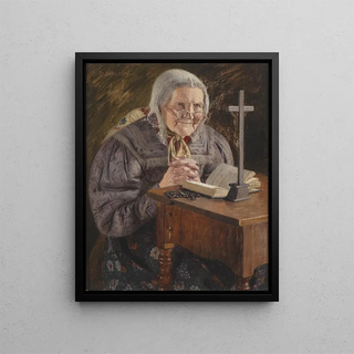 Richard Nitsch - Hausandacht einer Schlesierin aus der Neisser Gegend.webp