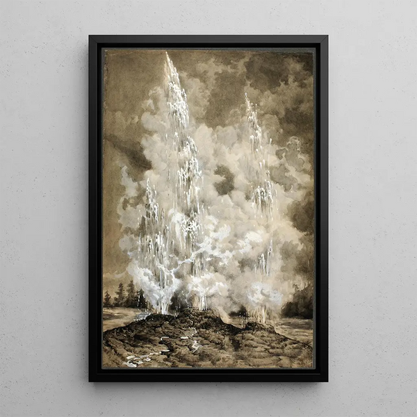 Geyser de Yellowstone - Richard Norris Brooke — cuadro enmarcado en la pared