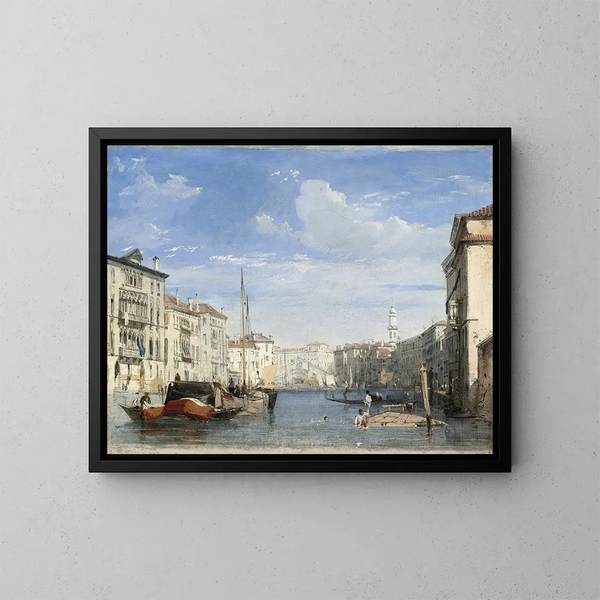 Le Grand Canal - Richard Parkes Bonington — framed artwork on a wall