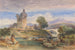 Landscape painting with a ruined castle on the Esk - Richard Principal Leitch — artwork view