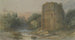 Ruinas cerca de un arroyo - Richard Principal Leitch — vista de la obra