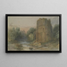 Ruinas cerca de un arroyo - Richard Principal Leitch — cuadro enmarcado en la pared