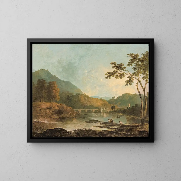 Dinas Bran desde Llangollen - Richard Wilson — cuadro enmarcado en la pared
