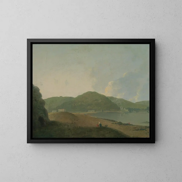 Lago de Agnano con la Cueva del Perro - Richard Wilson — cuadro enmarcado en la pared