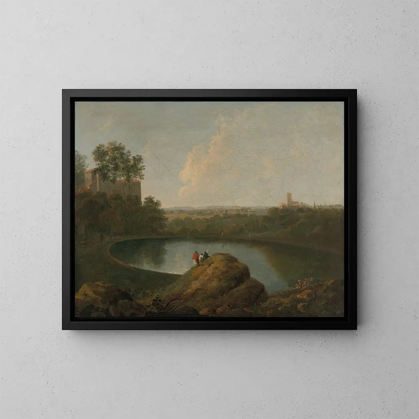 La cabeza del lago Nemi - Richard Wilson — cuadro enmarcado en la pared
