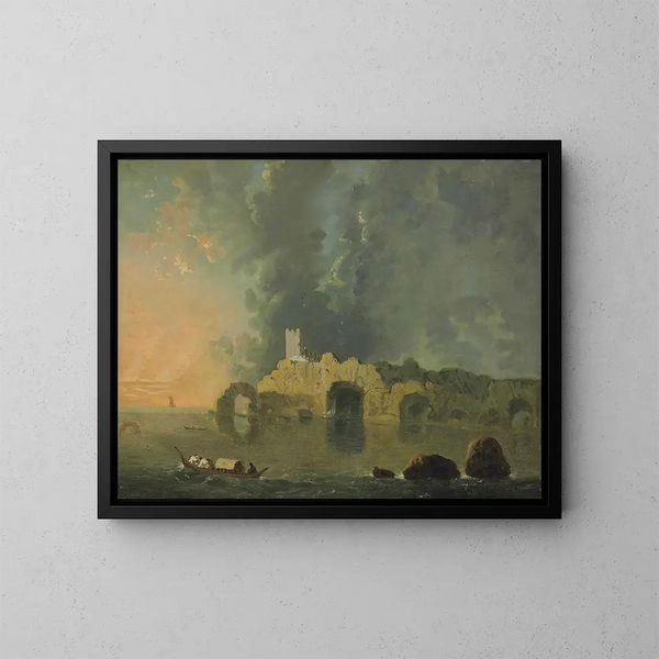 Tour de las Cuevas cerca de Nápoles - Richard Wilson — cuadro enmarcado en la pared