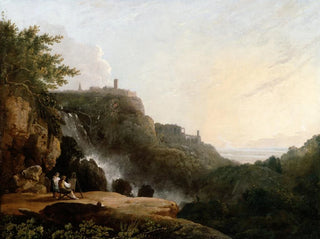 Richard Wilson - View of Tivoli the Cascatelle and the Villa of Maecenas.webp
