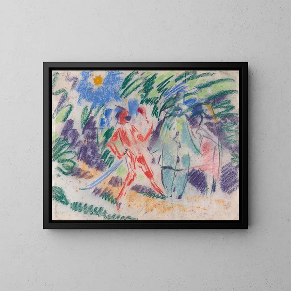 Harlequin and Columbine - Rik Wouters — framed artwork on a wall
