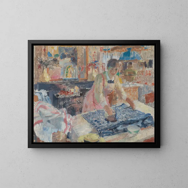 Woman ironing - Rik Wouters — framed artwork on a wall