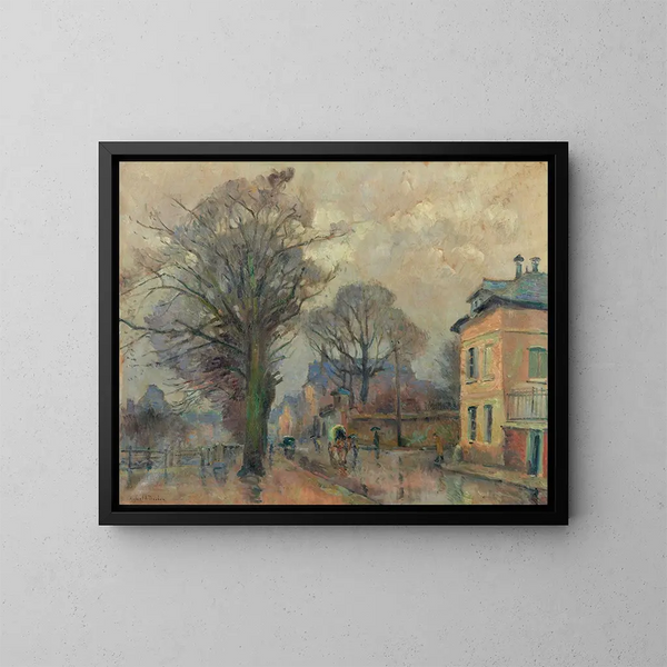 Faubourg de Rouen - Robert Antoine Pinchon — framed artwork on a wall