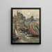 El puerto de Honfleur - Robert Antoine Pinchon — cuadro enmarcado en la pared