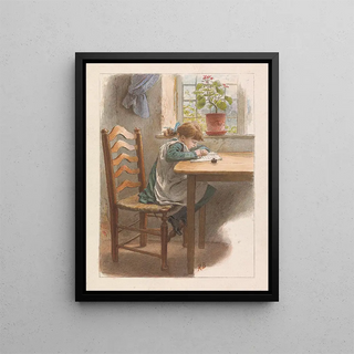 Robert Barnes - Girl Writing.webp