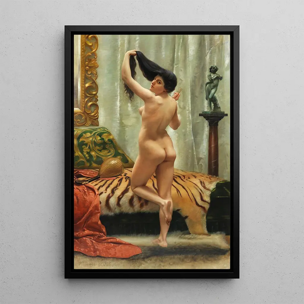Frente al espejo - Robert Barrett Browning — cuadro enmarcado en la pared