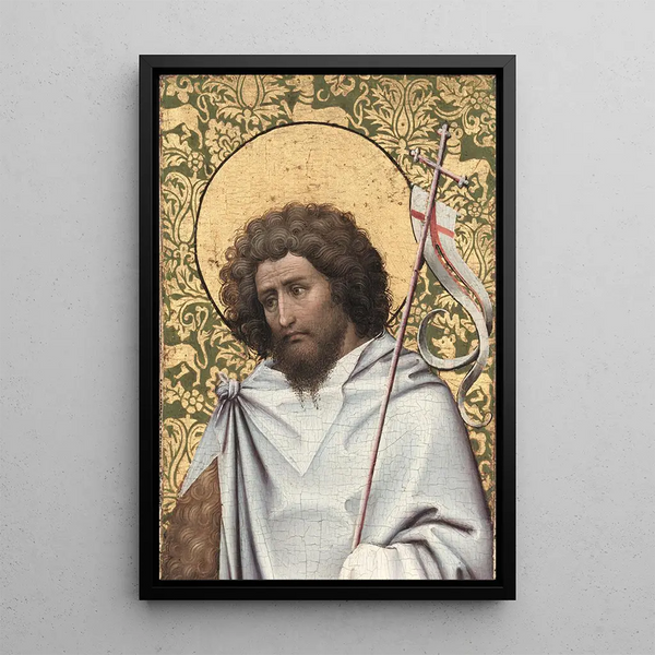 San Juan Bautista - Robert Campin — cuadro enmarcado en la pared