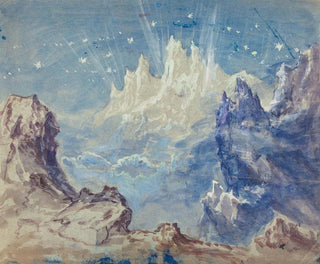 Robert Caney - Fantastic Mountainous Landscape with a Starry Sky.webp