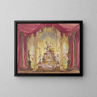Robert Caney - Stage Set with a Statue Of Saint George Slaying the Dragon.webp